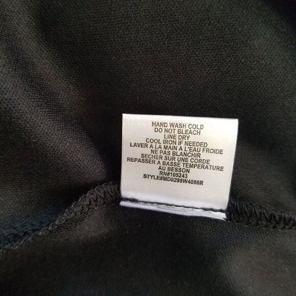 Bobeau Black Floral Shift Dress Womens Sz S Laced Shoulders Inverted Pleat Front - Picture 11 of 11